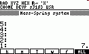EQL+ SOLVE screen of the Mass-Spring System
