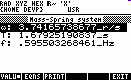 The result screen after solving the mass-spring equations with EQL+.